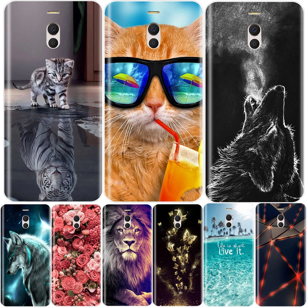 Чехол для Meizu M6 M5 M3 M2 Note Мягкий Силиконовый ТПУ чехол с милым котом M6S M5C M5S M3S M2|Сумки