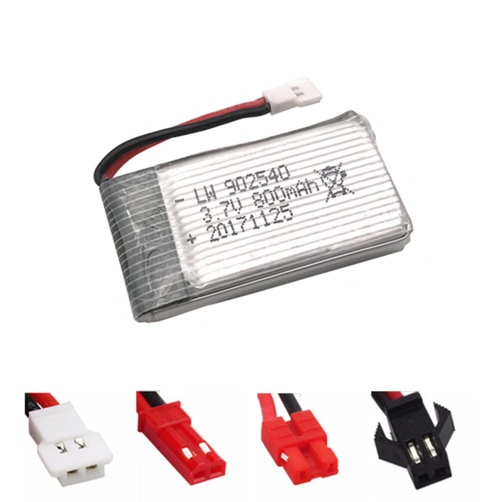 

Lipo Battery 902540 3.7V 800mah for Syma X5SC X5HC X5HW X5UW MJX x400 X300C X800 RC Quadcopter Drone Spare Part 3.7 v 800 mah