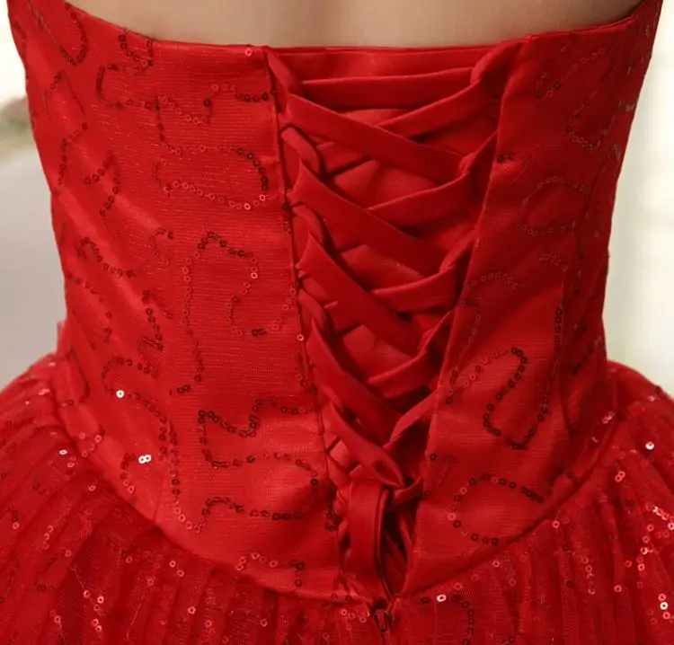 VAMOLASC Кристальное кружевное бальное платье без бретелек свадебные платья