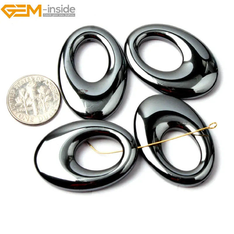 Donut 23x33mm Драгоценные камни-внутри 5 шт натуральный гематит бусины для изготовления ювелирных изделий Аксессуары Кулон DIY Рождественский подарок на день Святого Валентина ювелирные изделия - Цвет: Donut 23x33mm