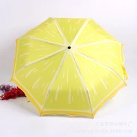three folding fruit watermelon kiwi fruit lemon printing creative umbrella sunshade advertising gift promotional umbrella