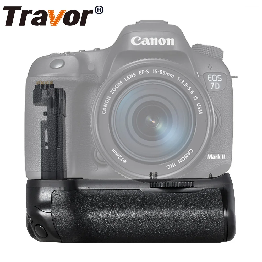 Вертикальная Батарейная ручка Travor для камеры Canon 7D Mark II 7D2 BG E16 работы с LP E6 или 6