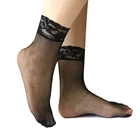 6 шт.3 пары, сексуальные кружевные сетчатые носки, нейлоновые прозрачные эластичные тонкие женские носки по щиколотку, летние носки Sokken Meias
