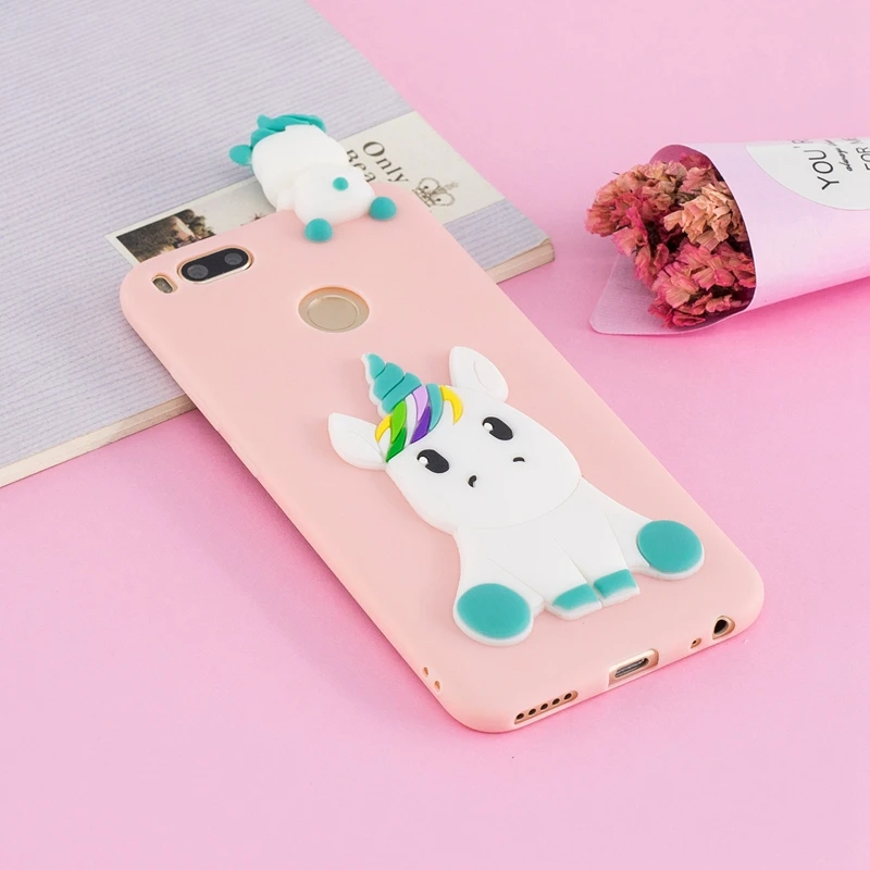 Xiaomi mi A1 чехол mi 5x чехол милый 3D единорог панда патч силиконовый чехол для телефона на Funda Xiaomi mi a1 Xio mi Чехол женский корейский