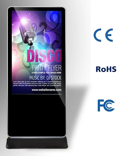 Напольный ультратонкий рекламный ЖК-дисплей с поддержкой Wi-Fi | Безопасность и