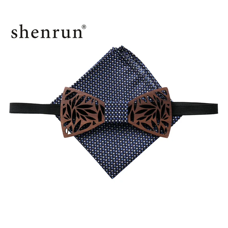 ShenRun деревянный галстук-бабочка набор и платок галстук Homme Noeud Papillon человек Corbatas