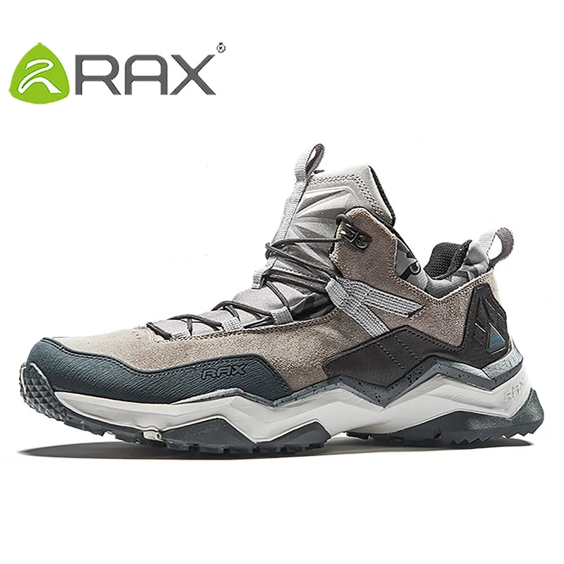 light grey417 RAX Мужская водонепроницаемая походная обувь, альпинистская обувь, горные ботинки для мужчин, Уличная обувь с мягкой стелькой и промежуточной подошвой - Цвет: light grey417