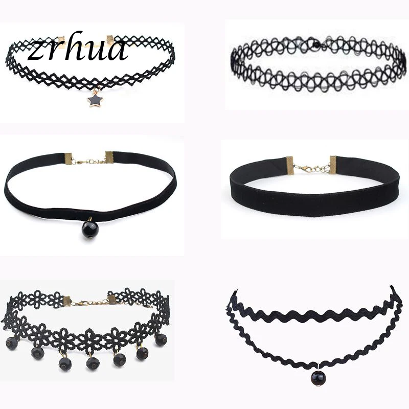 ZRHUA 6/10 шт/партия акция оптовая продажа женское короткое ожерелье модные