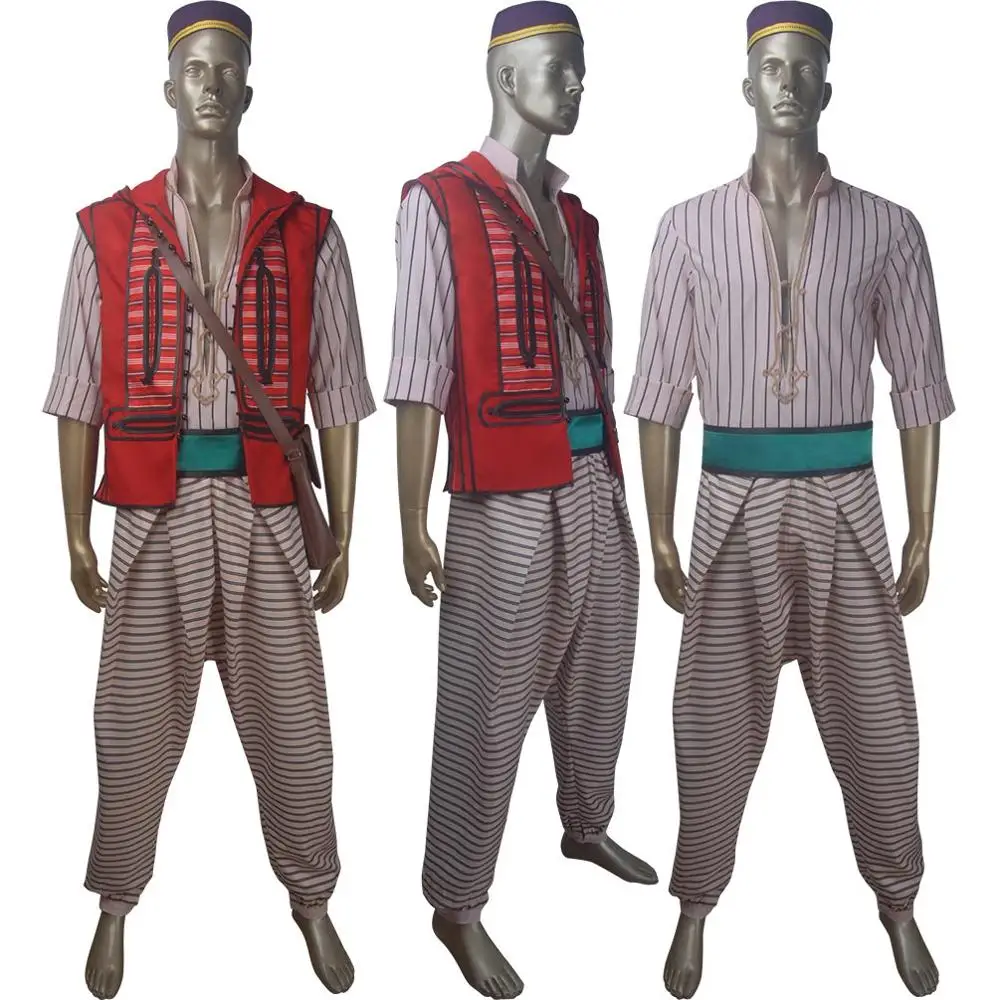 Мужской костюм для косплея Аладдин (2019) Хэллоуина уличная крыса урчин