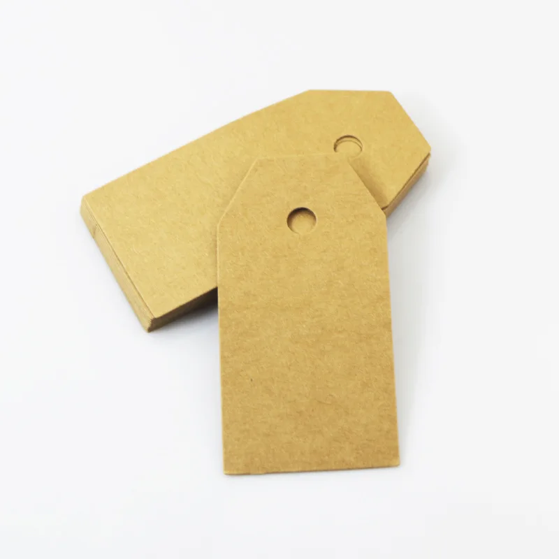 50pcs/Lot 4.5x9cm Kraft Paper Blank Packaging Hang Tags Wedding/Birthday Party Candy Boxes Price Labels | Дом и сад