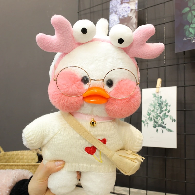 TOY169-33 New Hot 30CM Kawaii LaLafanfan Cafe Duck Plush Toy Cartoon Animal Cute Doll Soft Hair Filled Children Dolls& stuffed Toys Gifts - Цвет: TOY169-33