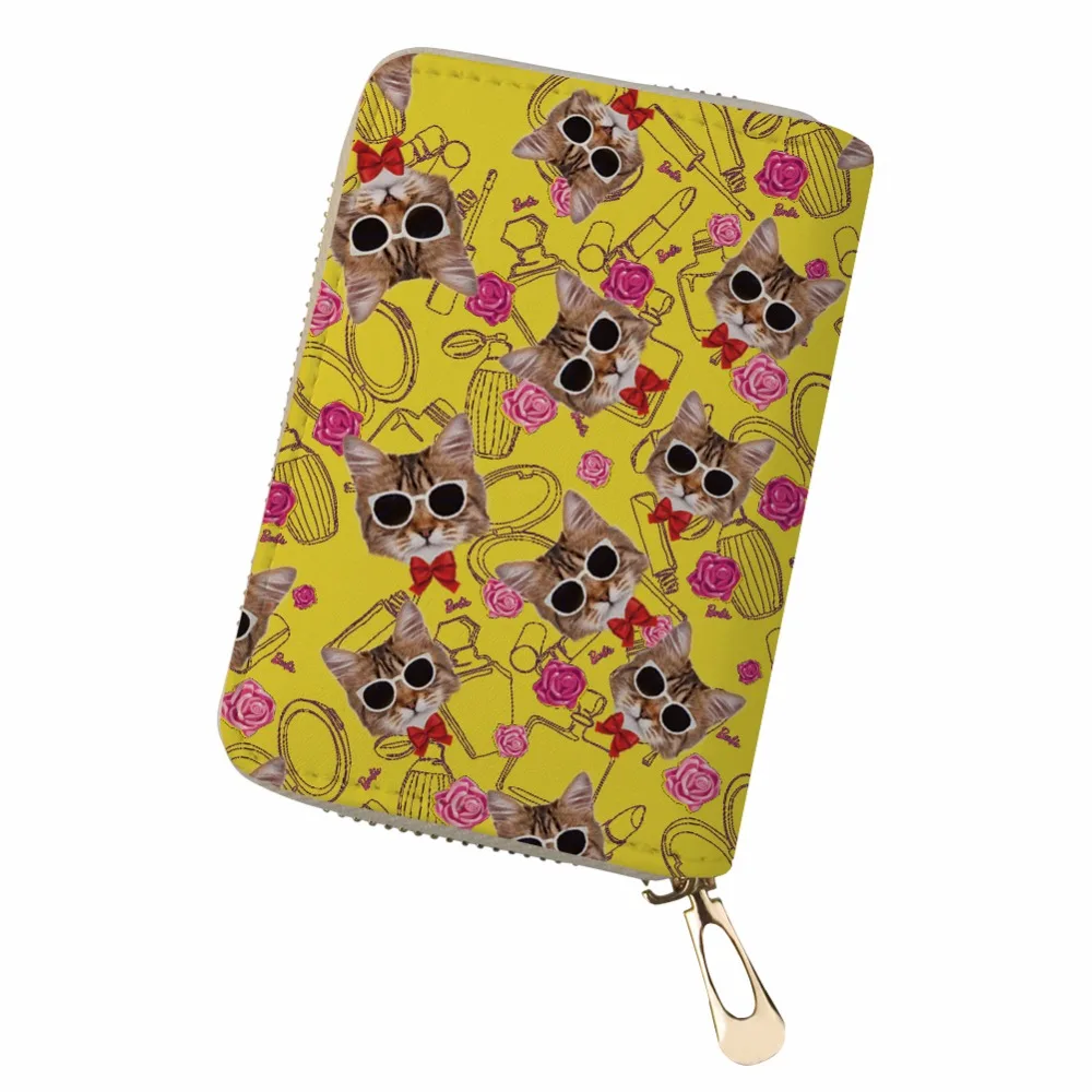 Noisydesigns черная сумка для кошек держатель паспорта тонкий кошелек Pochette Card животные