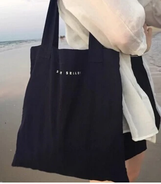 Черная Холщовая Сумка Женская Студенческая сумка на плечо|shoulder bags|canvas bagbags female |