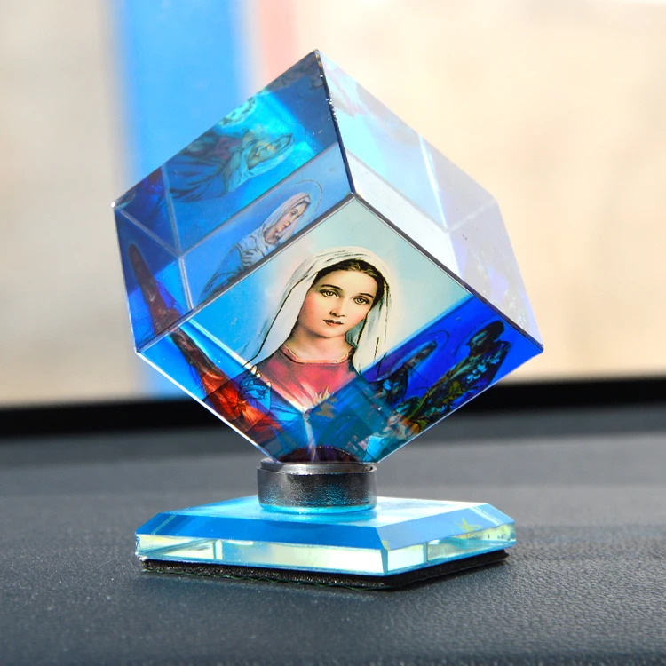 

Special Offer BEST gift Catholicism Christianity Holy Mary Mother of God Jesus Christ 3D Crystal Magic cube decoration statue