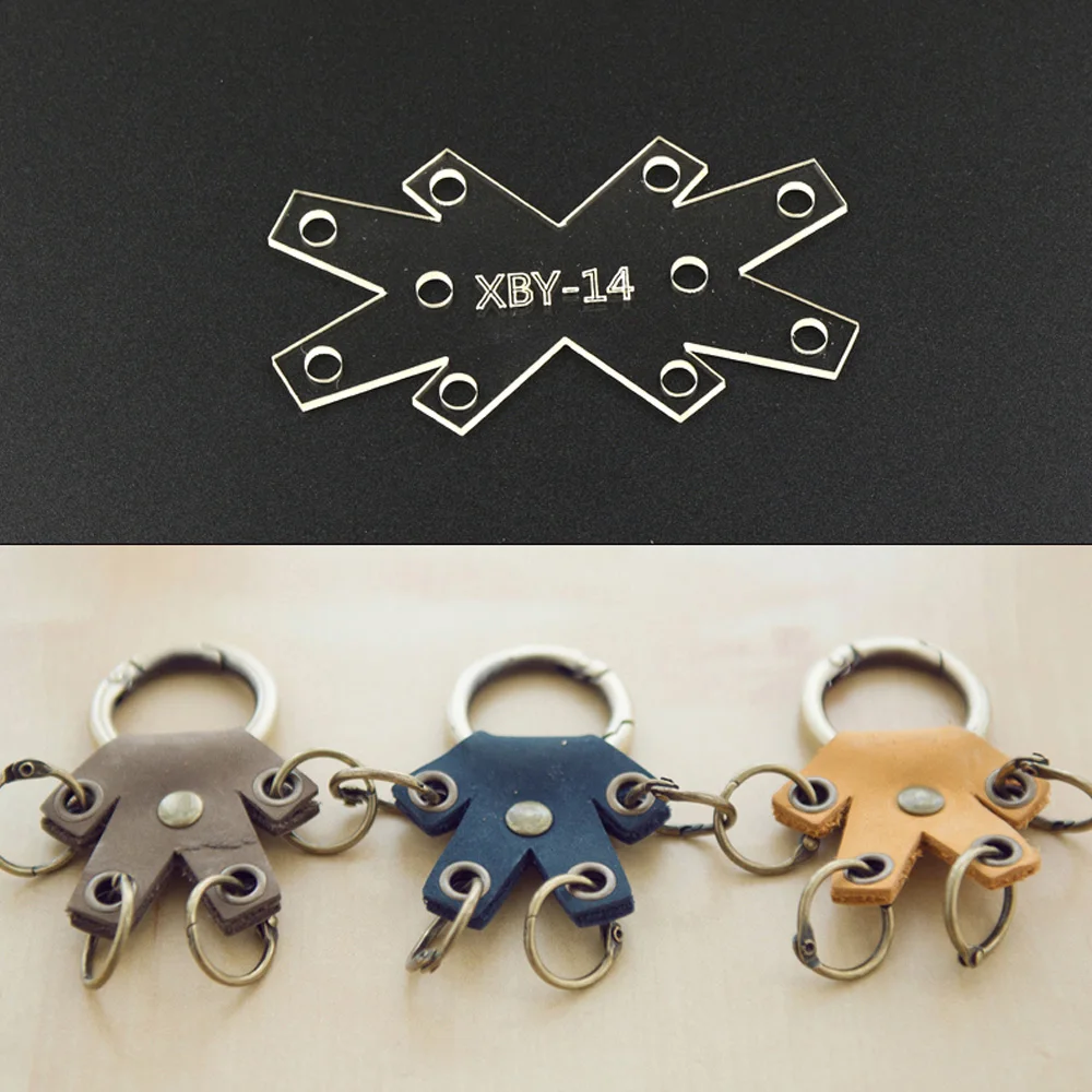Акриловый лазерный шаблон креативный мини брелок шаблон версия DIY кожа ручной работы ремесленный шаблон