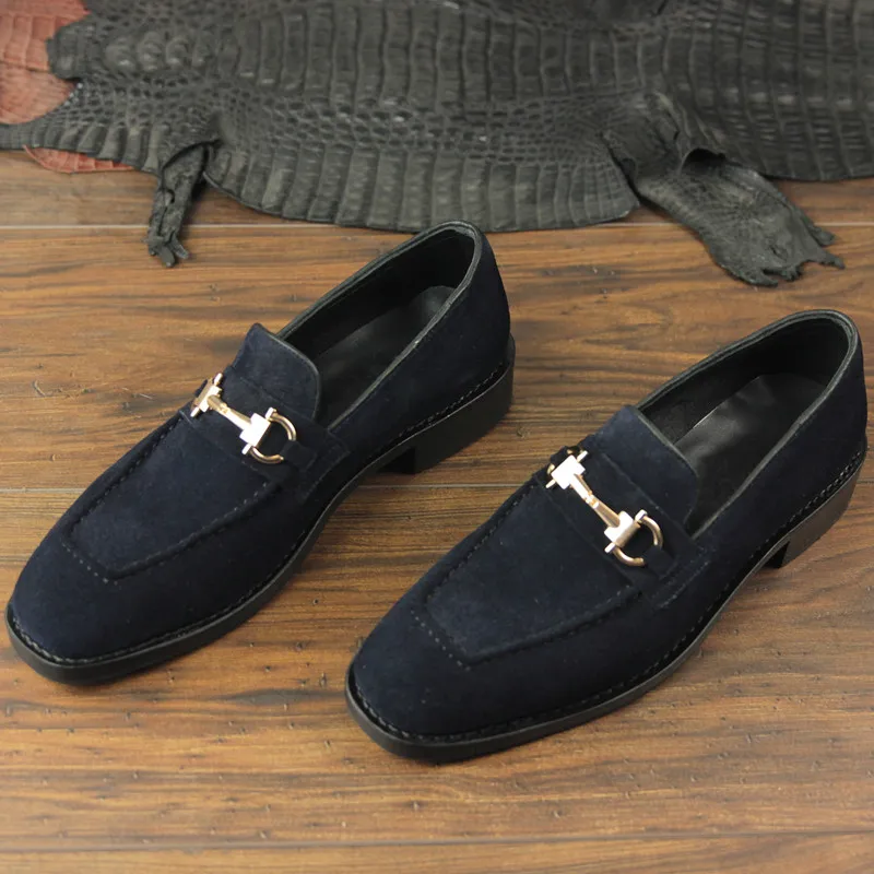 MALONEDA Real Suede Leather Men Loafers Comfortable Handmade Goodyear Slip on Shoes Genuine Soles | Обувь
