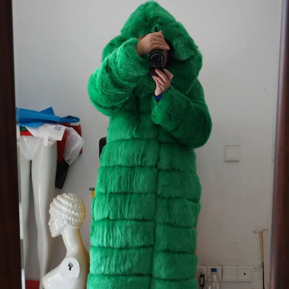 GTGYFF зимнее теплое пальто с капюшоном из искусственного меха верхняя одежда для