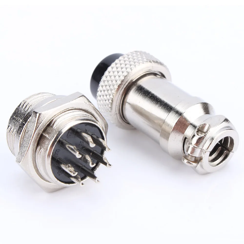 

M16 16mm 8Pin Screw Type Electrical Aviation Plug Socket Connector