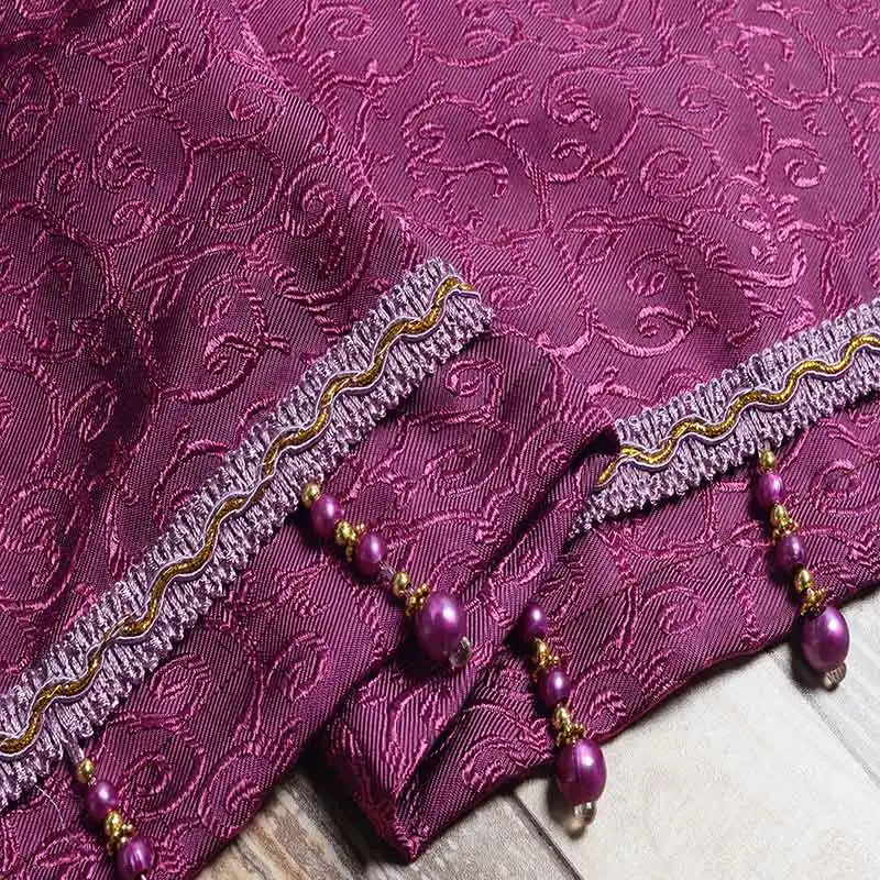 Жаккардовые рифленые Гибискус шторы экраны вышитые цветы valance voilefor гостиная