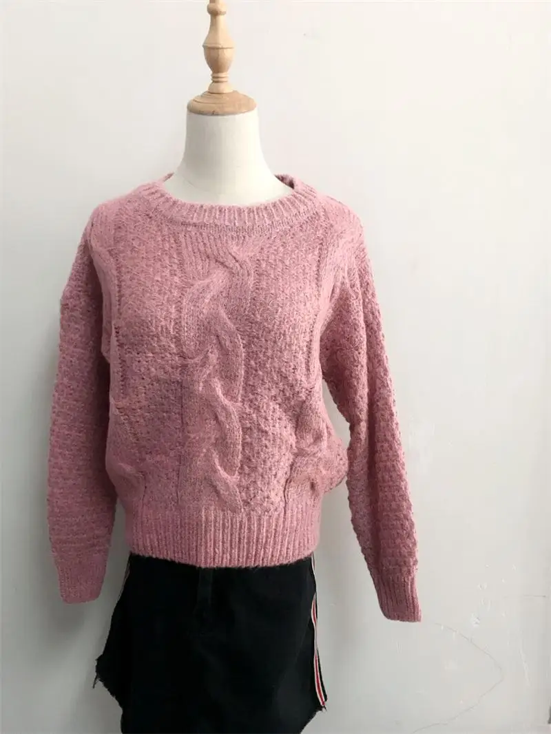 H.SA Winter Warm Sweaters and Twisted Pullovers Women Casual Short Feminino Knitted Sweater Jumpers Cheap Sweaters China sueter