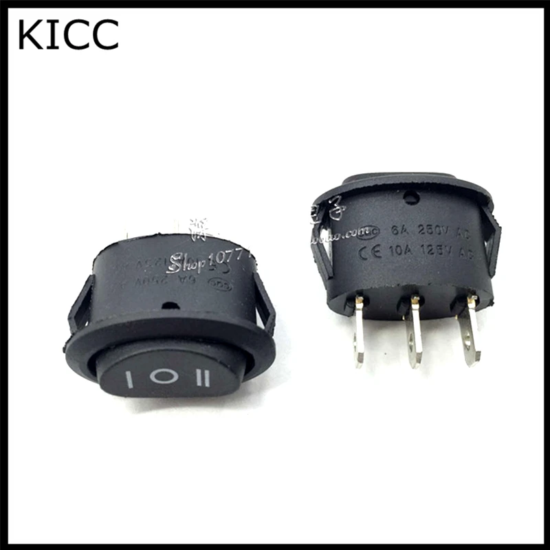Кулисный Переключатель Ellipse Black KCD1 KCD2 3Pin 3File Seesaw переключатель питания 5 шт.