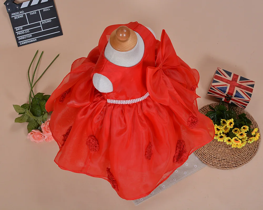 0-2 ys baby girl dress 1 year birthday lace flower white christening vestido bebe newborn baptism gown | Детская одежда и обувь