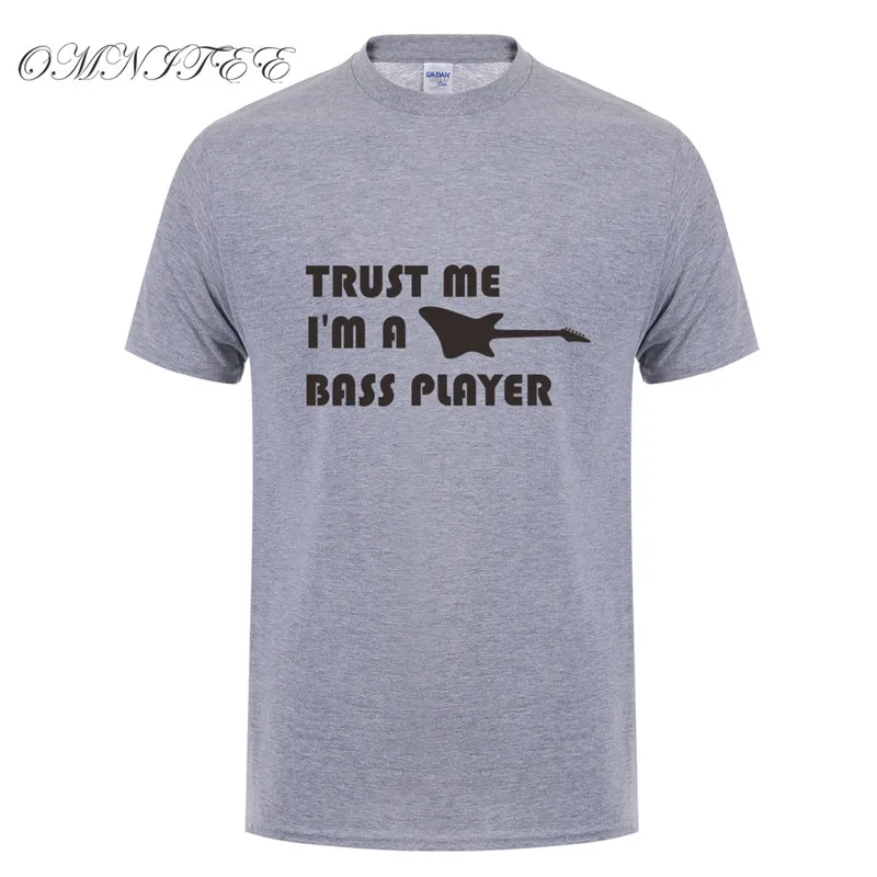 Omnitee поверь мне я бас гитара футболка забавная Мужская в стиле рок с короткими