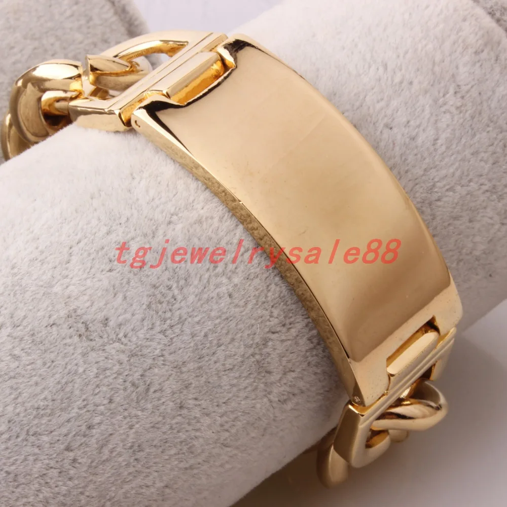 Высокое качество 20 мм золото цвет нержавеющая сталь Снаряженная кубинская