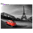 Набор для алмазной вышивки павлиний красный автомобиль с Башней, 5d, сделай сам, алмазная живопись, Кристальные стразы, бусины для вышивки ASF536