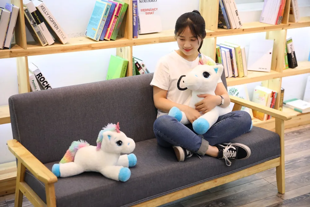 40-110 см чучело Детские Куклы Kawaii мультяшный Радужный Единорог плюшевые игрушки для детей подарок на день рождения
