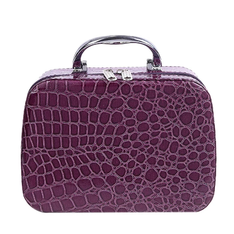 Purple Модный женский чехол для макияжа, косметичка, органайзер для путешествий, косметичка, аптечка, канцелярские принадлежности, косметика, подарки на праздник - Цвет: Purple