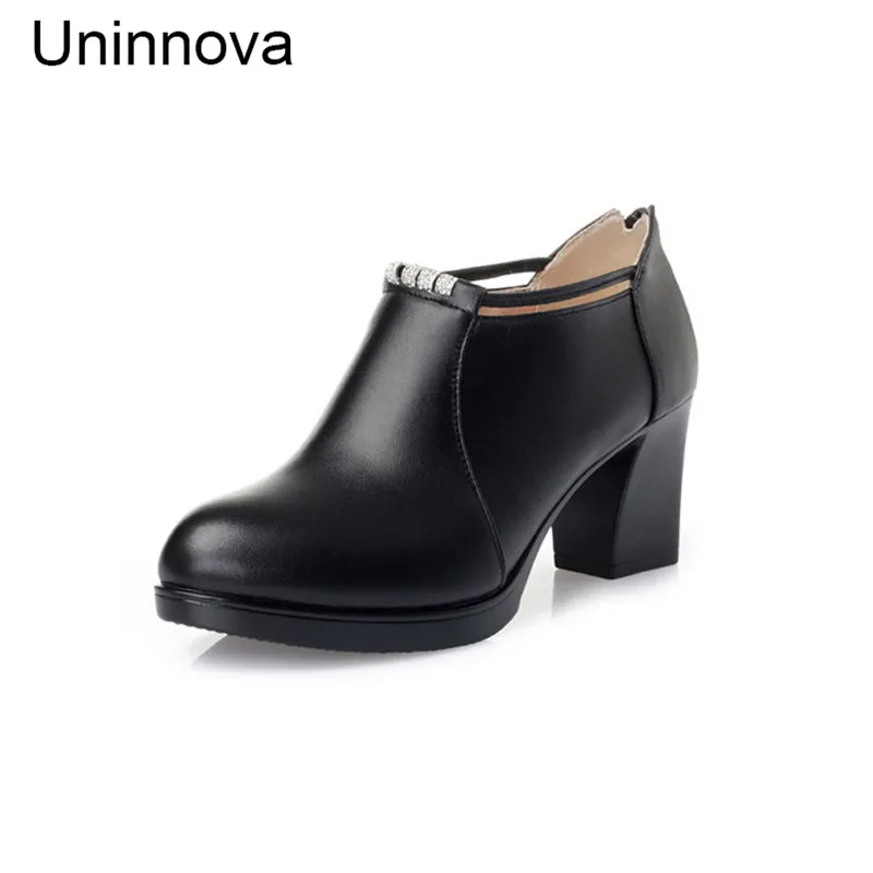 Uninnova/женские туфли-лодочки на платформе и среднем каблуке деловые туфли из