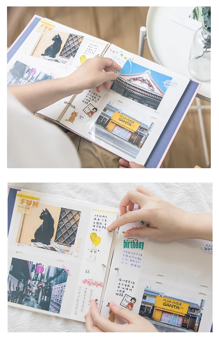 Модный DIY фотоальбом, альбом для путешествий и свадьбы, книга памяти ребенка, 6 дюймов, 100 фотографий, альбом для фотографий