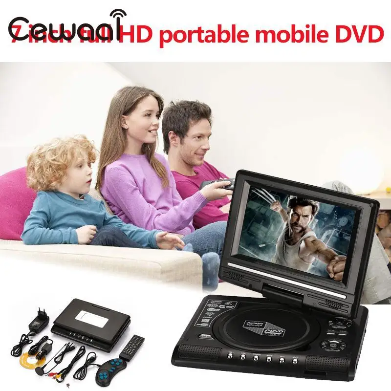 Cewaal Новый Настоящее HD 7 ''дюймовый ЖК-дисплей Дисплей VCD DVD Media Player ЕС Plug