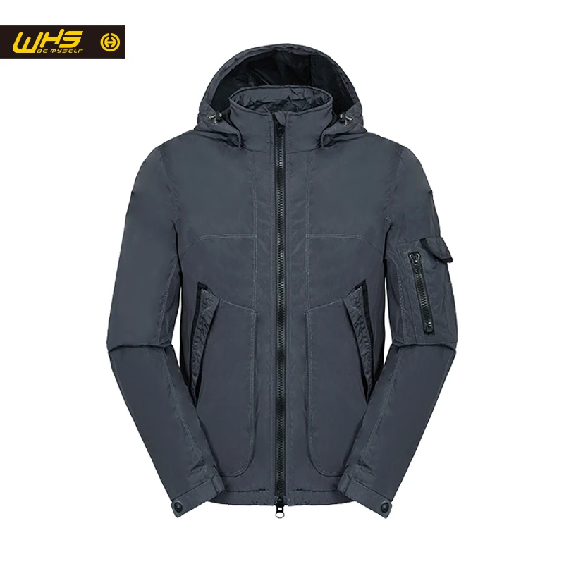 WHS Новый Открытый мужской хлопка куртки мода высокого качества куртка мужчины