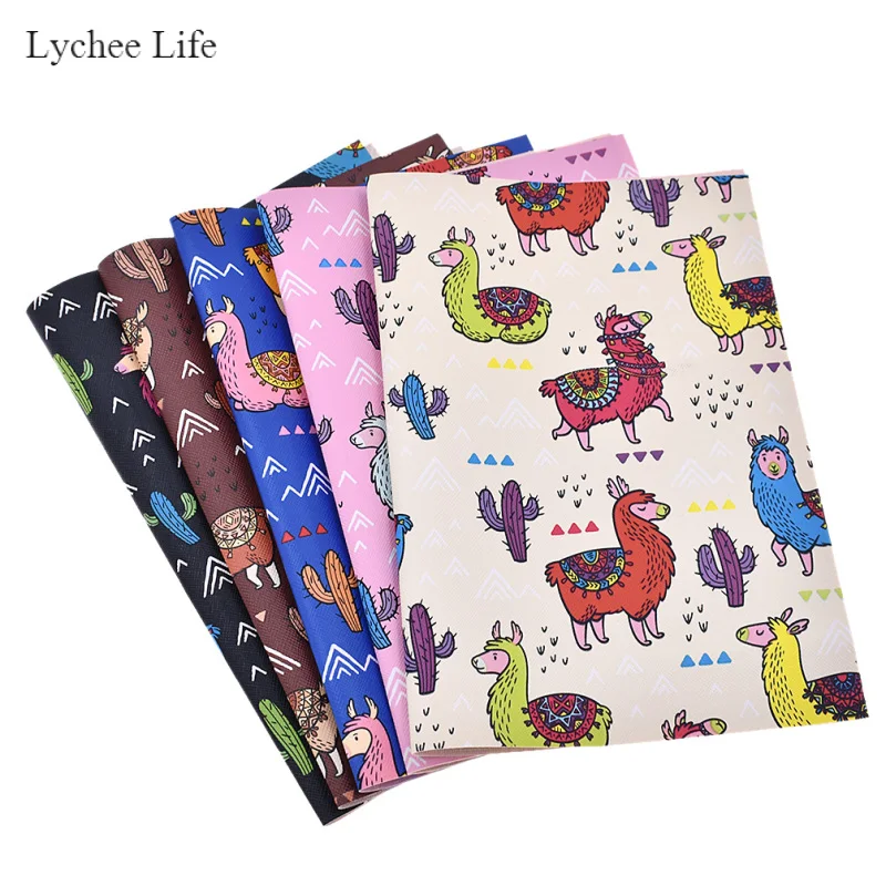 Lychee Life Cute A4 ткань из искусственной кожи с принтом кактуса А4 для рукоделия