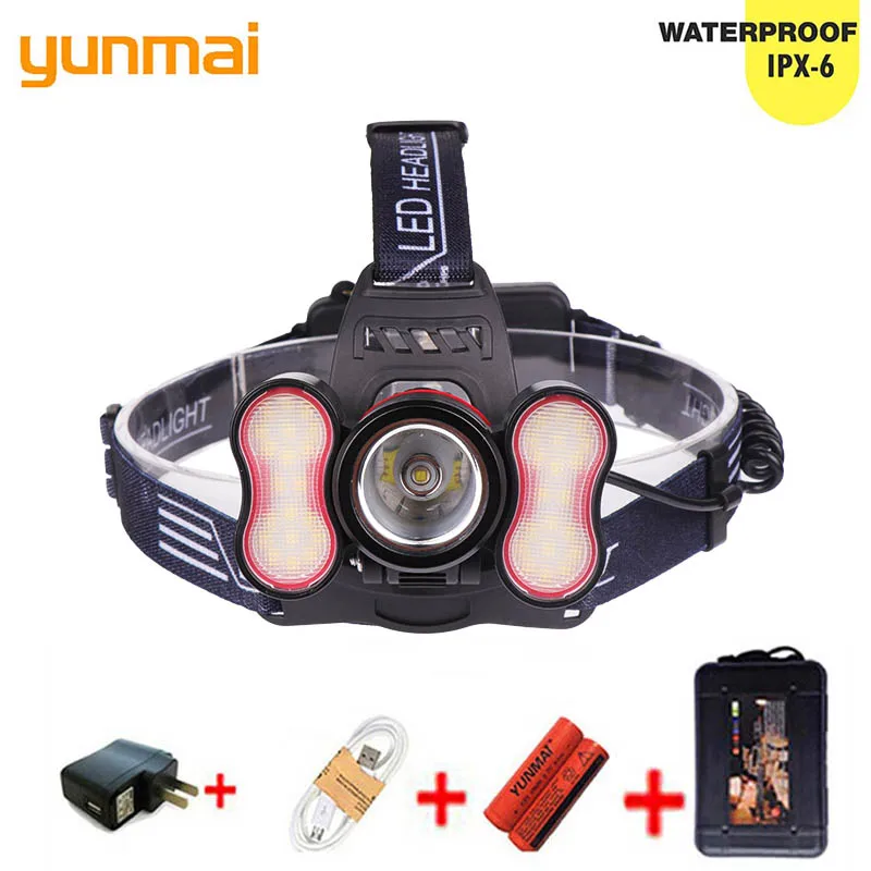 Налобный фонарь Superbright cob/светодиодный перезаряжаемый 8000LM USB 1 * T6 + 40*2835