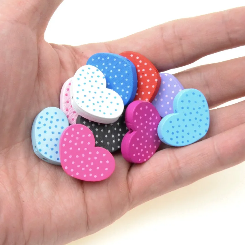 MIAOCHI DIY 30 шт. любовь сердце деревянные бусины для изготовления ювелирных изделий
