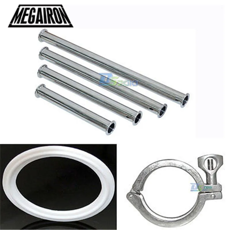Санитарная трубка MEGAIRON OD 2 &quot51 мм с 64 зажимным фланецем + Moonshine Tri Clamp трубные