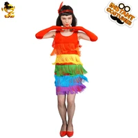 dsplay adult colorful flapper party costume original cute girl woman dancer outfits