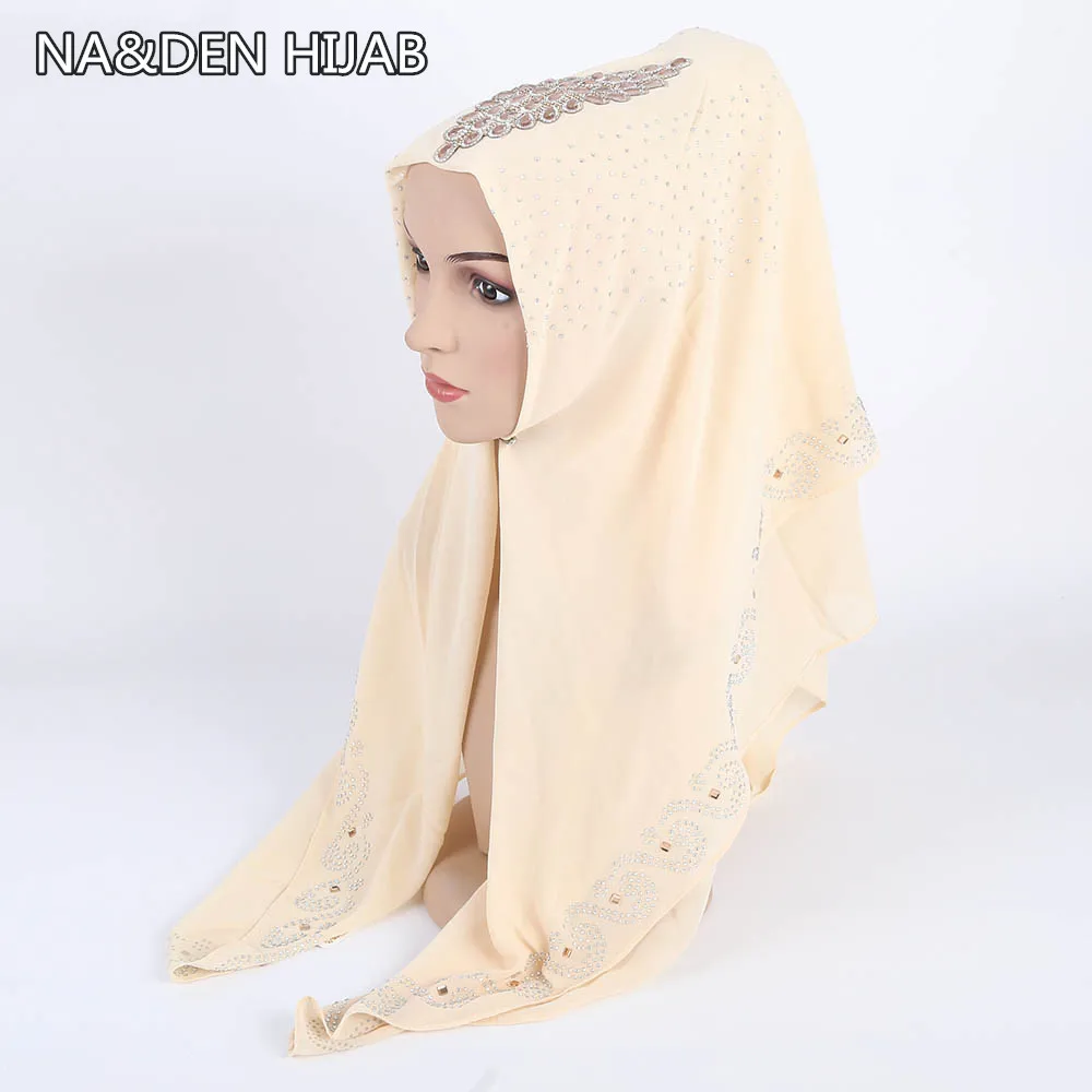 Новинка 2019 женские модные шарфы шифоновый хиджаб с блестящим рисунком листьев