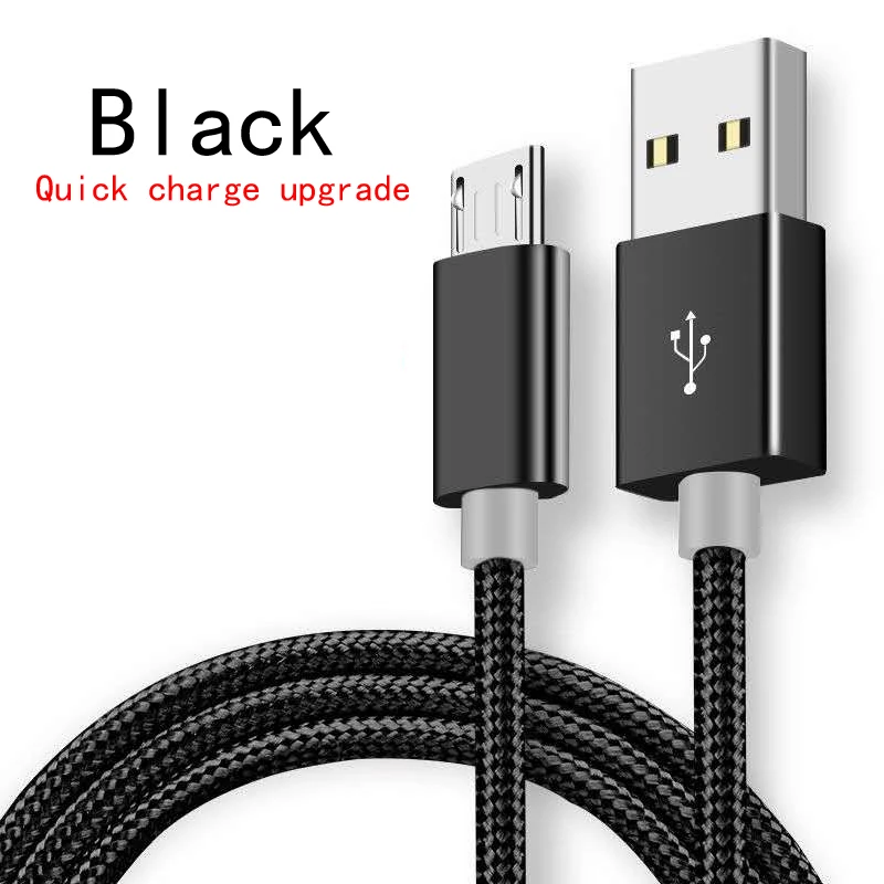 Нейлоновый кабель Micro USB для быстрой зарядки и синхронизации данных Samsung Xiaomi Redmi Note
