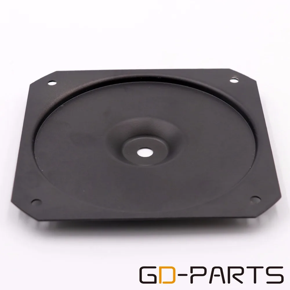 Черная железная пластина для установки винтажных трансформаторов круглое