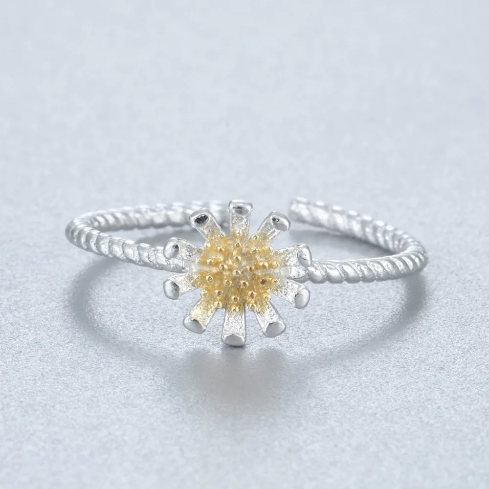 Женское кольцо с желтыми ромашками CHENGXUN минималистичное цветком на Рождество