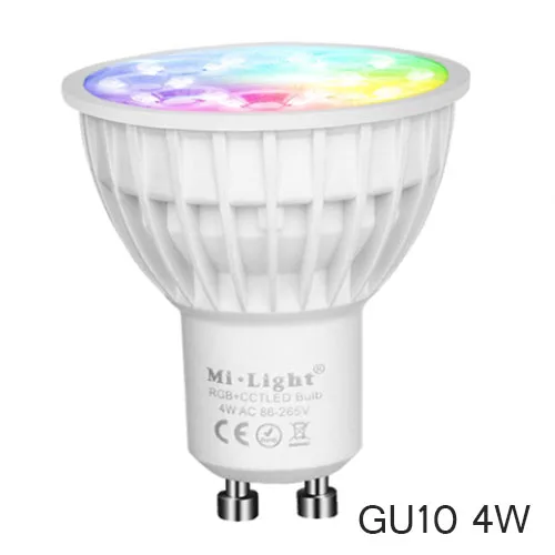GU10 4W RGBCCT Mi светильник RGBCCT полноцветный 6 Вт 9 Вт 12 Вт Светодиодный светильник GU10 MR4W E14 E27 Светодиодный светильник с регулируемой яркостью для украшения помещений пульт дистанционного управления - Испускаемый цвет: GU10 4W RGBCCT