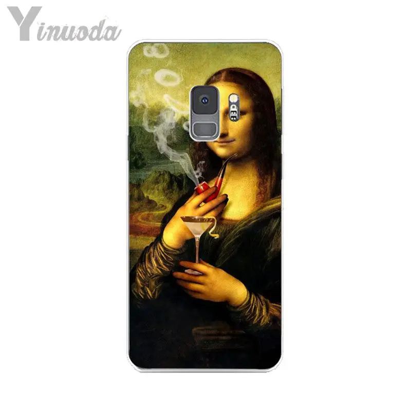 Yinuoda Van Gogh Mona Lisa Funny Art Girl with a pear earing Phone Case for Samsung S5 S6 edge S7 S8 Plus S9 Cover | Мобильные