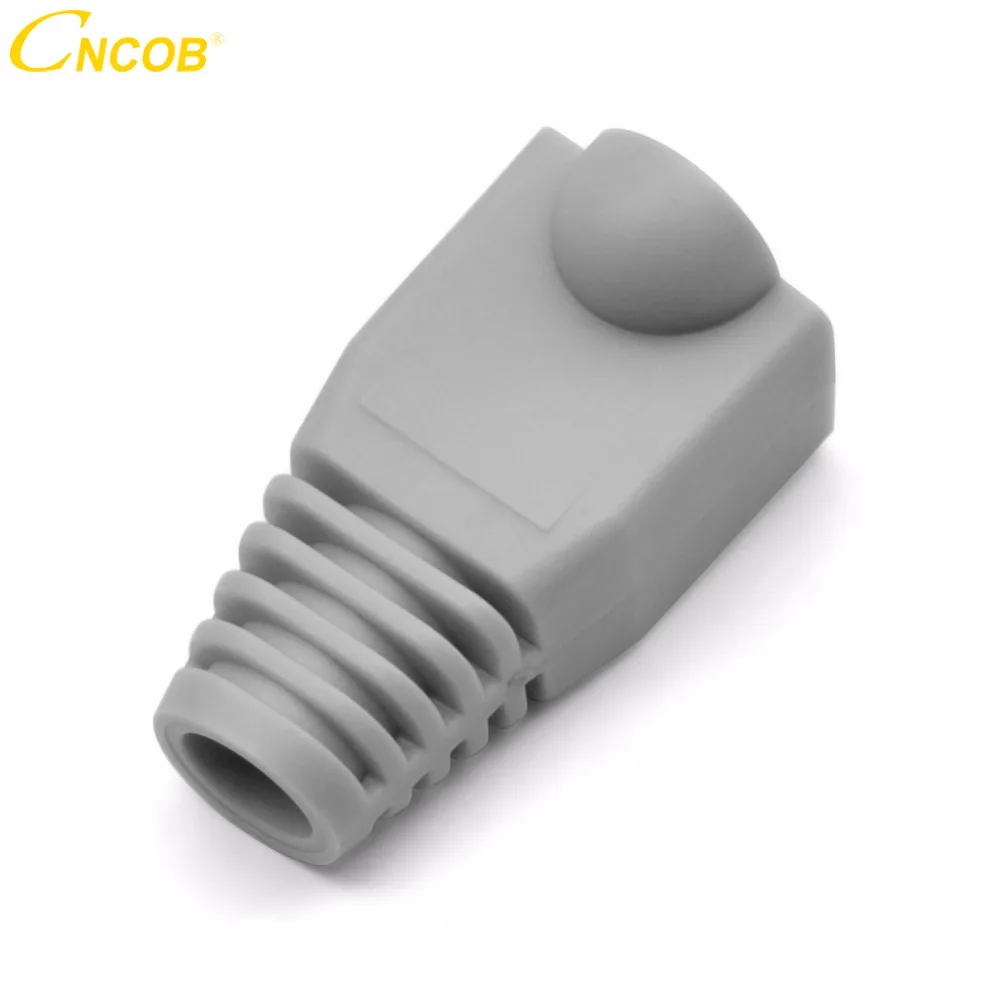CNCOB 100 шт. rj45 шапки cat5e Сетевые разъемы ТПУ сапоги ethernet оболочка защитный рукав