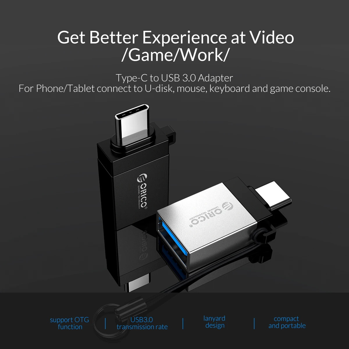 ORICO OTG адаптер USB 3,0-type C Micro B usb type-C OTG адаптер конвертер для huawei samsung Macbook OPPO