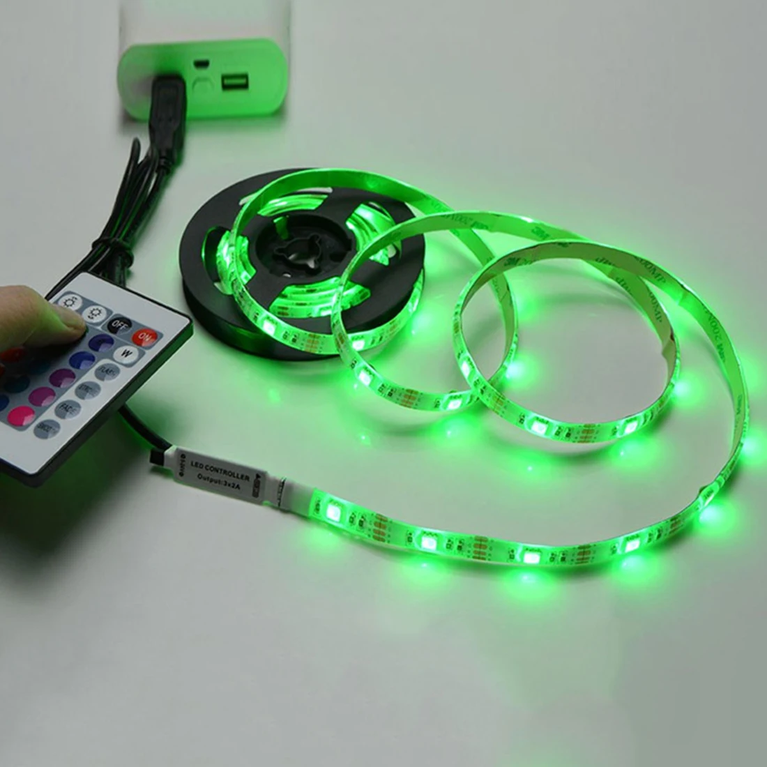 HONGDAK Новый 1 м 30 светодиодов/м DC5V RGB USB Светодиодная лента кабель зарядного