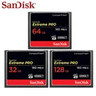 100% Оригинал SanDisk Extreme PRO CF карта 64 ГБ 32 ГБ 128 Гб Высокая скорость 160 МБс.с карта памяти флэш-карта для камеры